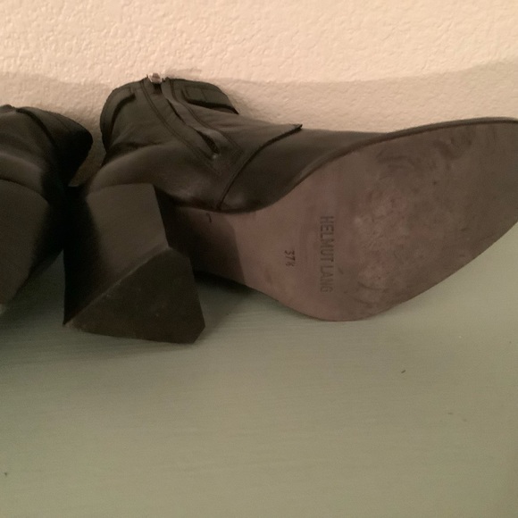 Helmut Lang Black Leather Ankle Size 37 1/2 Boots Made In Italy! - Picture 11 of 11